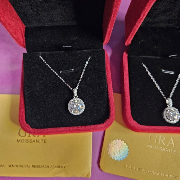 Wholesale Lot 3x 3ct Moissanite Necklaces 925 - Picture 6 of 6